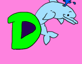 Coloring page Dolphin painted bymacey