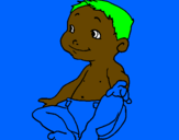 Coloring page Baby II painted bydffccy