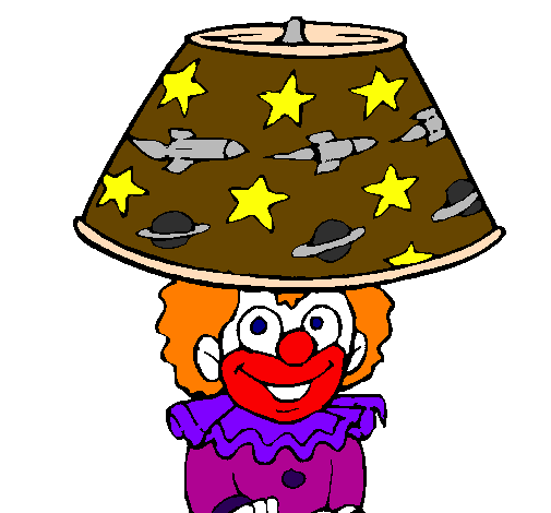 Coloring page Lamp clown painted byRose
