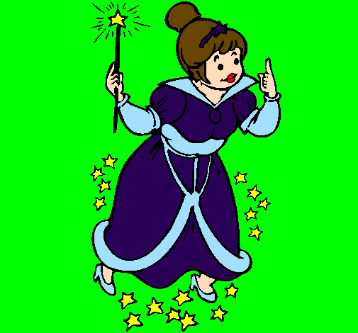Coloring page Fairy godmother painted byalex
