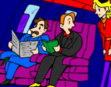 Coloring page Aeroplane passengers painted byandy20