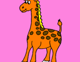 Coloring page Giraffe painted byrocio