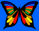 Coloring page Butterfly painted byL.J.