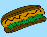 Coloring page Hot dog painted bytiffany