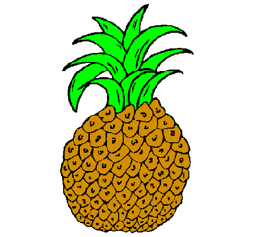 Coloring page pineapple painted bypineapple