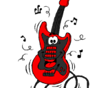 Coloring page Electric guitar painted bytaufichaanna