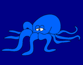 Coloring page Octopus painted byL.J.