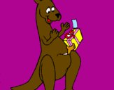 Coloring page Mother kangaroo painted bynayelis torres