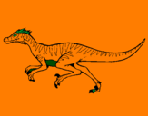Coloring page Velociraptor painted byANGEL