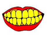 Coloring page Mouth and teeth painted byyeisy
