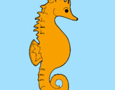Coloring page Sea horse painted bylove