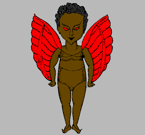 Coloring page Evil angel painted byMiley