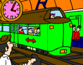 Coloring page Railway station painted bygonzalo