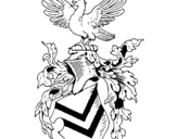 Coloring page Shield with weapons and eagle  painted byMichael