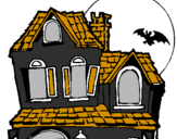 Coloring page Mysterious house painted bypp