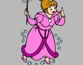 Coloring page Fairy godmother painted byMarga