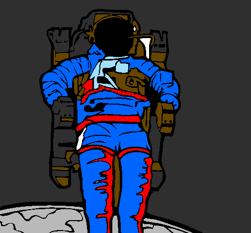 Coloring page Astronaut painted bykbadboybad