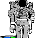 Coloring page Astronaut painted byCrack head Dragon