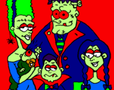 Coloring page Family of monsters painted bykaren