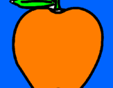 Coloring page apple painted bynicolly