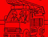 Coloring page Fire engine painted byN%uFFFDRA