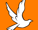 Coloring page Dove of peace in flight painted byhale bop32