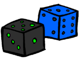 Coloring page Dice painted byTabitha