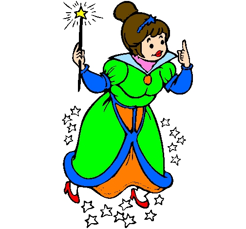 Coloring page Fairy godmother painted bycarol      vanessa