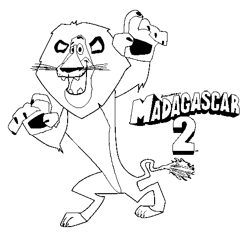 Coloring page Madagascar 2 Alex painted byalex1