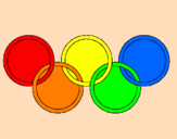 Coloring page Olympic rings painted bykeke