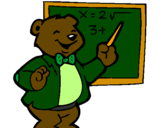 Coloring page Bear teacher painted byRose