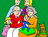 Coloring page Family  painted bychandana