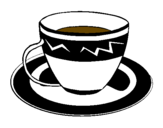 Coloring page Cup of coffee painted bycoffee