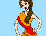 Coloring page Roman seductress painted bymichelle