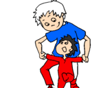Coloring page Learn to walk painted byDAd