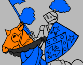 Coloring page Knight on horseback painted bymarijuus
