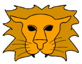 Coloring page Lion painted by2