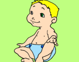 Coloring page Baby II painted byscobster