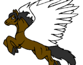 Coloring page Pegasus flying painted byTay
