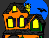 Coloring page Mysterious house painted byGrammy Sheila