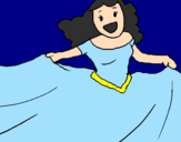 Coloring page Happy princess painted byBreanna