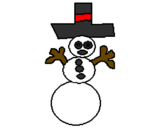 Coloring page Snowman painted bySAXCARET