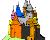 Coloring page Medieval castle painted bysurpeterthecnight