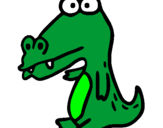 Coloring page Crocodile waving painted bylucky189