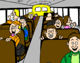 Coloring page School bus painted byfirst date.