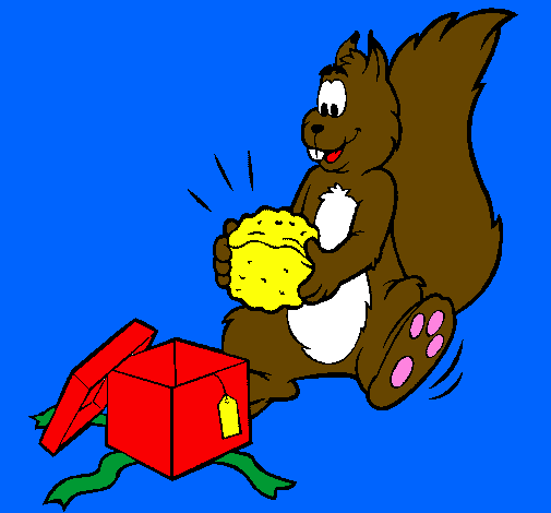 Coloring page Surprised squirrel painted byOliverA