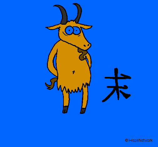 Coloring page Goat painted byoksana 