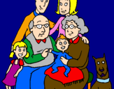 Coloring page Family  painted bymara