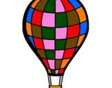 Coloring page Hot-air balloon painted bycilla