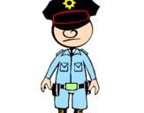 Coloring page Cop painted byclaire